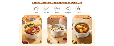 Amazon Olega Electric Hot Pot L Portable Electric Pots With Steamer For Cooking Dual