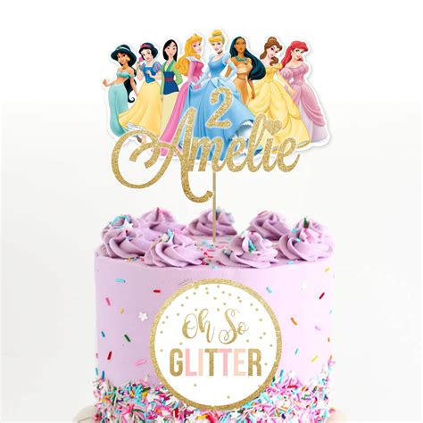 Princess customised cake topper | Oh So Glitter