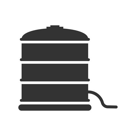 Vector Illustration Of Water Reservoir Icon In Dark Color And White