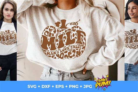 Milf Man I Love Fall Svg Png Fall Svg Leopard Print