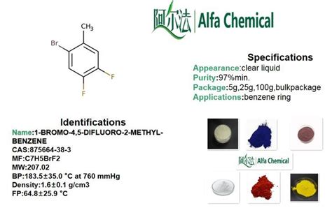 China 1 BROMO 4 5 DIFLUORO 2 METHYL BENZENE CAS 875664 38 3