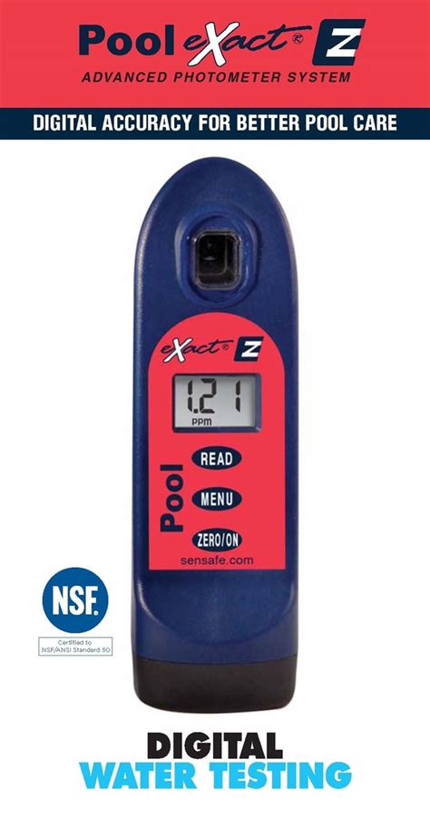 Pool Exact® Ez Photometer With Bluetooth® Photometer Industrial Test Systems