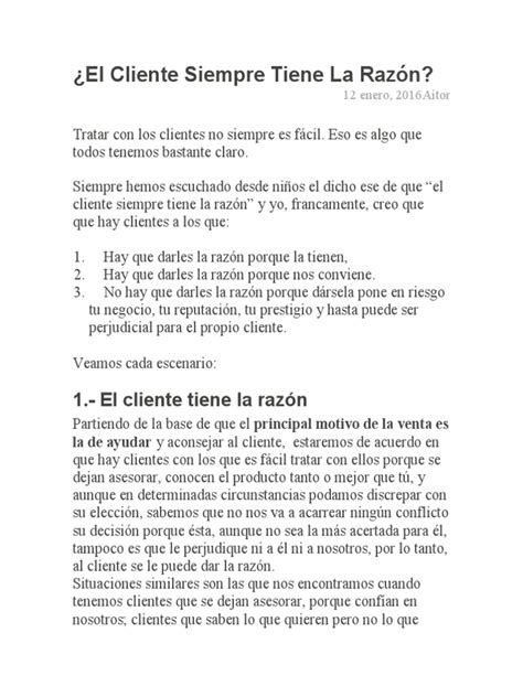 El Cliente Siempre Tiene La Razon E Innovacion Descargar Gratis Pdf