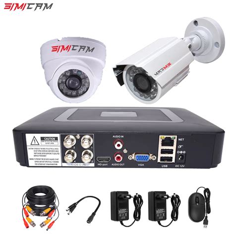 Ch Dvr Cctv Security Camera System Ahd Cameras Kit Tvl Pcs Dome