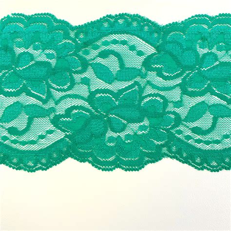 Grøn elastisk blonde 90 mm RiLa Stof Design