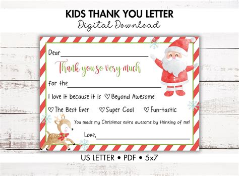 Christmas Thank You Notes Printable | Gerald Printable