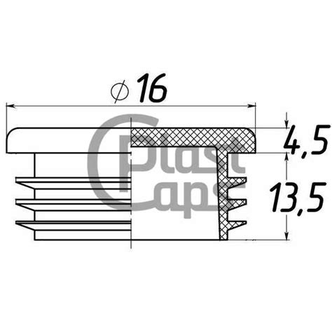 Заглушка круглая внутренняя 16 мм – Пласт Капс