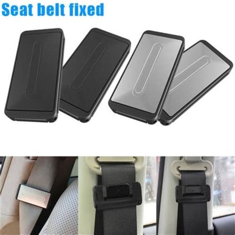 2 Pack Car Seat Belt Adjuster Clip Stop Buckle For Comfort And Safety Black