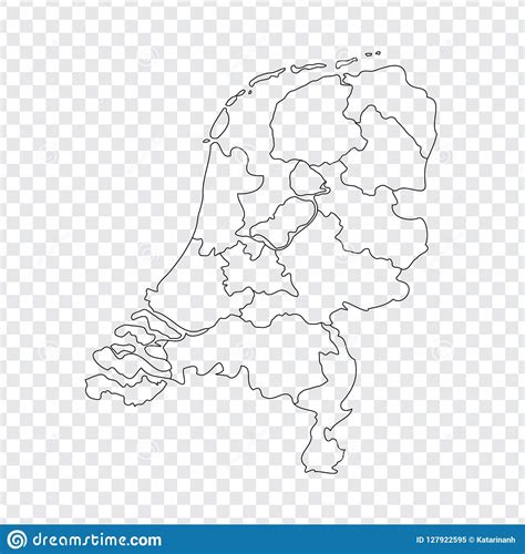 Lege Kaart Nederland Hoog Het Koninkrijk Van De Kwaliteitskaart Van