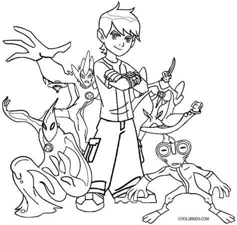 Para Pintar Ben 10 - Desenhos de Ben 10 para colorir - Páginas para impressão grátis