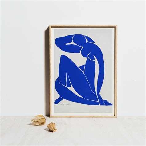 Blue Nude By Henri Matisse Print Paper Cutouts Nu Bleu Poster