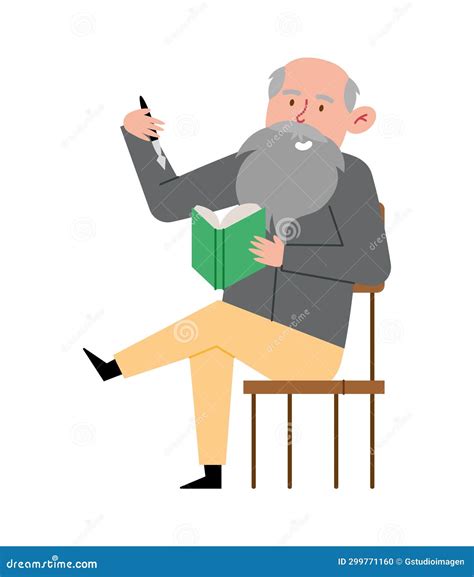 Charles darwin with a book stock vector. Illustration of theory - 299771160
