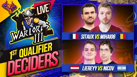 WARLORDS 3 QUALIFIER ONE Mihai Vs Sitaux Liereyy Vs Nicov YouTube