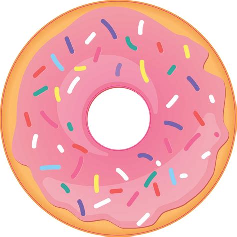 Stickertalk Pink Sprinkle Donut Vinyl Sticker Inches X Inches