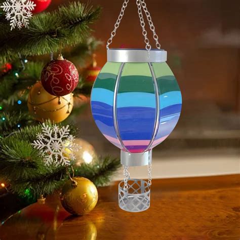 Solar Hot Air Balloon Lantern Hot Air Balloon Solar Lantern For Garden Decor Flickering Flame
