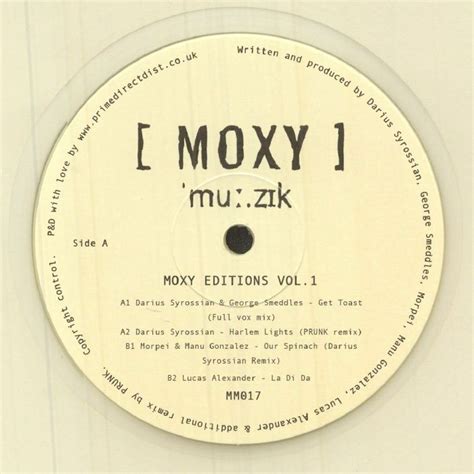 Darius Syrossian George Smeddles Morpei Manu Gonzalez Lucas Alexander Moxy Muzik Editions Vol