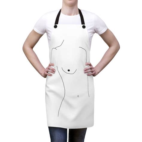 Artsy Nude Torso Apron Chef Gift Line Art Naked Body Apron Etsy