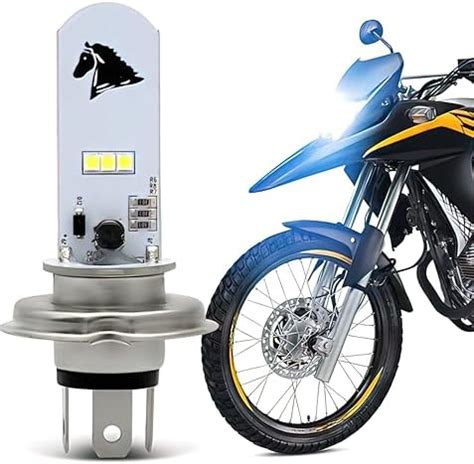 Lampada Led Farol De Moto Encaixe H K Efeito Xenon Xre Bros Titan