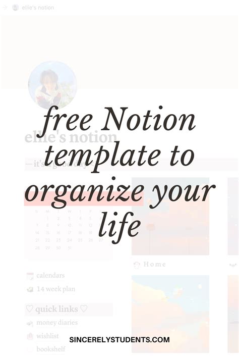 How To Use Notion To Organize Your Life Free Template For Students