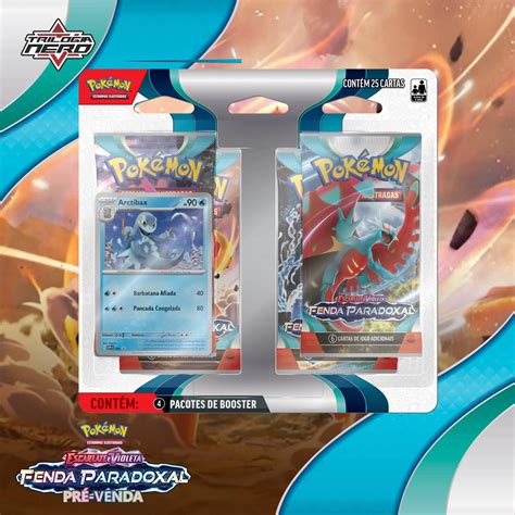 Blister Quadruplo Pokemon - Blíster Quádruplo Pokémon Articbax – Escarlate e Violeta 4 – Fenda ...
