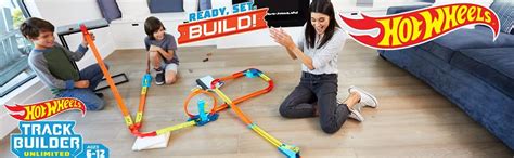 Amazon Hot Wheels Toy Car Set Track Builder Unlimited Long Jump Pack Playset With 13