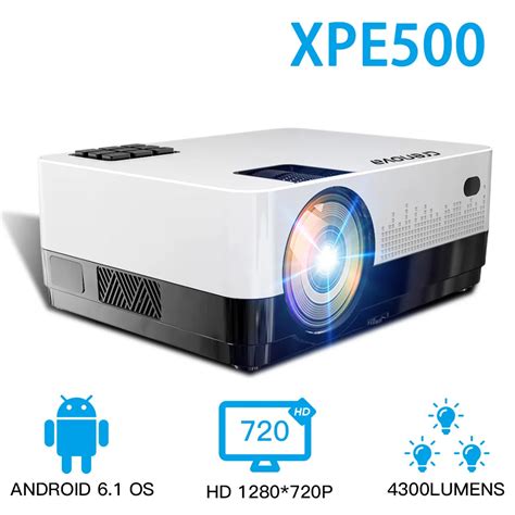 CRENOVA новейший HD 1280*720p видео проектор с ОС Android 6,1 wifi ...