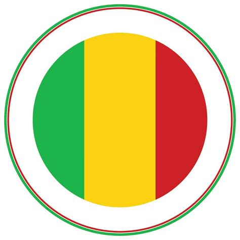 Mali Flag Shape Flag Of Mali Design Shape Circle Shape 25862460 Vector