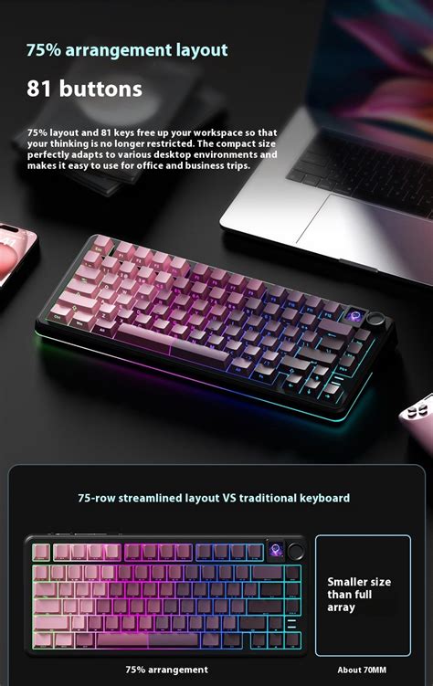 Weikav Wk Wireless Mechanical Keyboard Hot Swappable Rgb Gasket Custom Gaming Keyboard