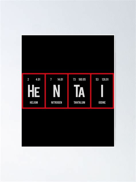 P Ster Hentai Tabla Peri Dica De Los Elementos Cl Sico De Kineslabreea Redbubble