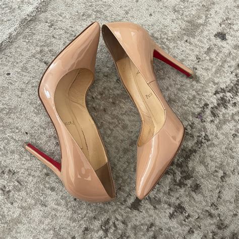 Christian Louboutin Pigalle Nude Patent Shoes Hig Gem