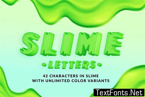 Slime Letters 3d Alphabets And Numbers T8tcd47