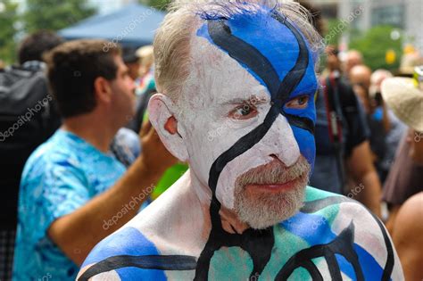 Nude Models Artists Take To New York City Streets During First Official Body Painting Event