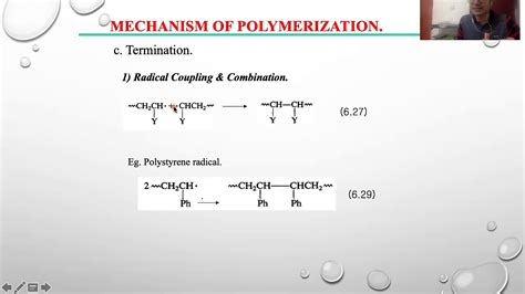 Mechanism Of Free Radical Polymerisation Youtube