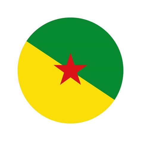 French Guiana flag simple illustration for independence day or election