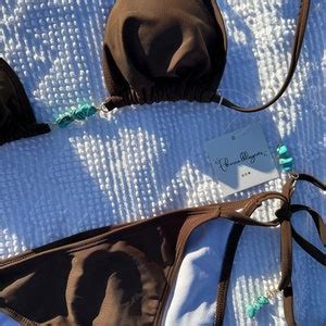 Turquoise Bikini Set Aventurine Bikini Set Brown And Turquoise Bikini Set Etsy