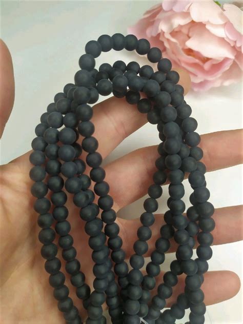 + Бусины Черный матовый Агат 6 мм в интернет-магазине на Ярмарке ...