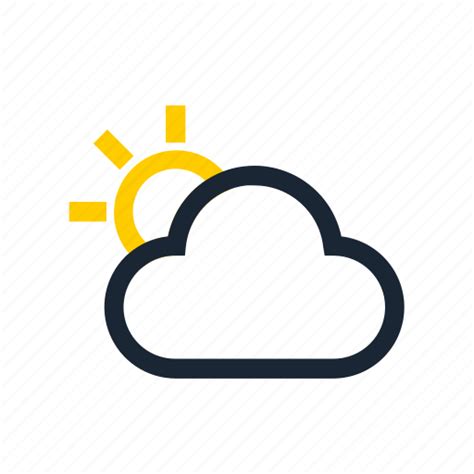 Cloud Cloudy Sun Weather Icon Download On Iconfinder