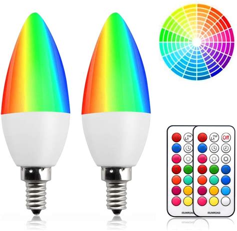 Doright W E Ampoule Bougie C Led Changement De Couleur Avec