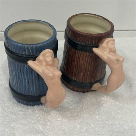 Other Vintage Risque Naked Lady Ceramic Beer Stein Set Poshmark