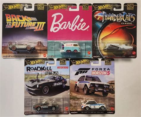 HOT WHEELS POP Culture Complete Set Bttf Barbie Thundercats Rotsun Forza PicClick UK