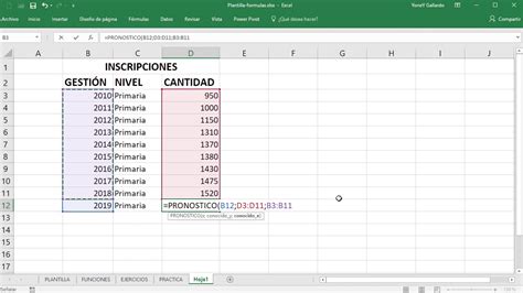 C Mo Usar La F Rmula Pron Stico En Excel Recursos Excel