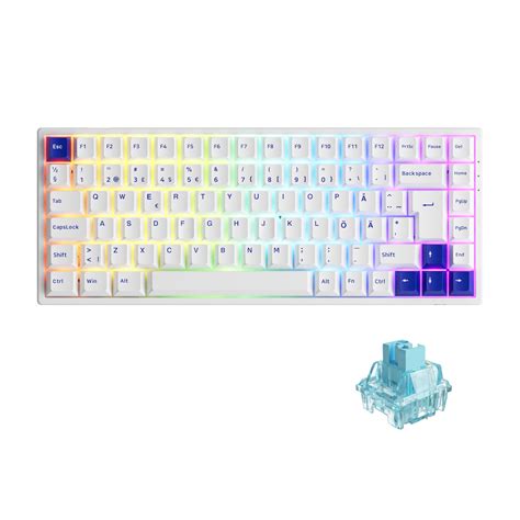 Akko Blue White Hot Swappable Mechanical Gaming Keyboard With Pbt Keycaps G Wireless