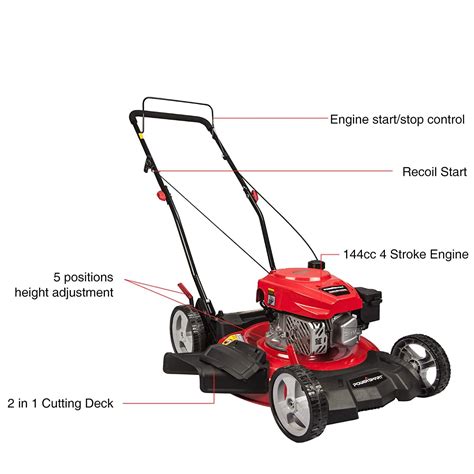 cc gas push lawn mower black dbcrx antsll
