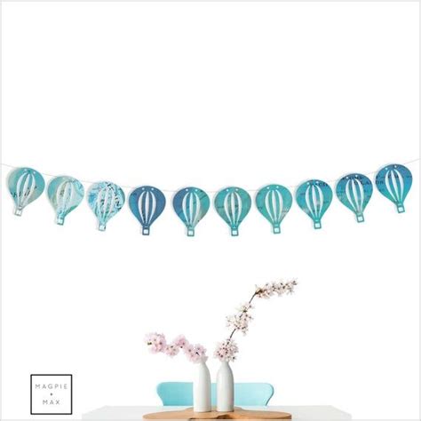 Map Baby Shower Hot Air Balloon Map