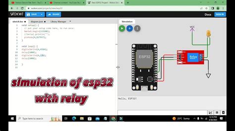 Simulation Of Esp32 Controlling With Relay Simulation Of Esp32 With