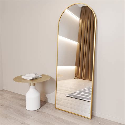 Beautypeak 64x21 Arch Floor Mirror Full Length Wall Hanging Or