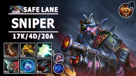 Sniper Safe Lane Carry C Pos Sniper Play Dota Immortal