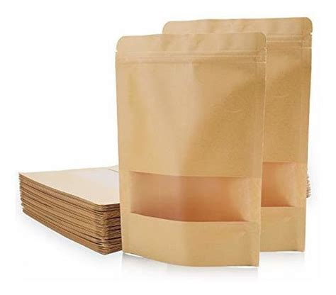 Bolsas De Papel Kraft De X Cm Con Cierre Hermetico Y Env O Gratis