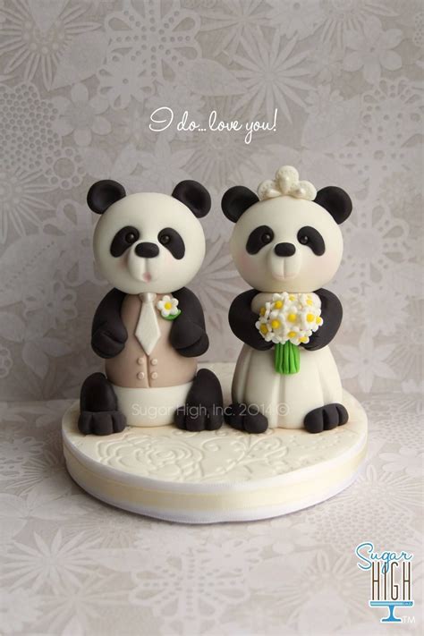 Panda Wedding Cake Topper Too Cute Animal Cake Topper Cupcake