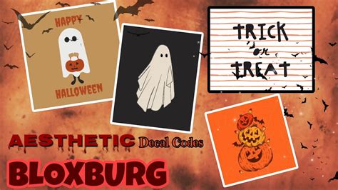 Aesthetic Halloween Decals For Bloxburg Roblox Youtube